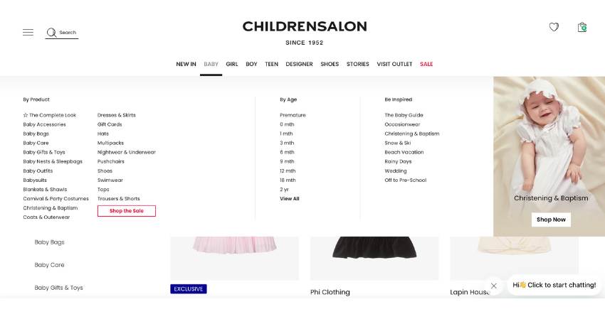 Available Product List Of Childrensalon